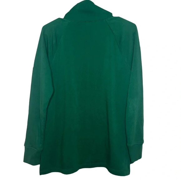 J.Crew factory mock neck sweatshirt, green women size extra small - Picture 3 of 11
